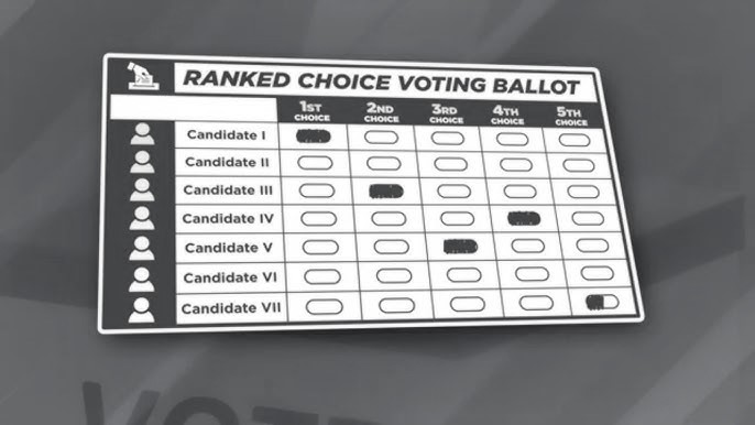 Ranked-Choice Voting Ballot